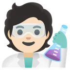 scientist: light skin tone สำหรับแพลตฟอร์ม Google