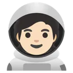 astronaut: light skin tone para a plataforma Google