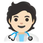 health worker: light skin tone for Google platform