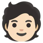 Google 플랫폼을 위한 person: light skin tone