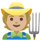 Google platformu için farmer: medium-light skin tone