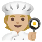 cook: medium-light skin tone สำหรับแพลตฟอร์ม Google
