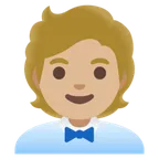 office worker: medium-light skin tone สำหรับแพลตฟอร์ม Google