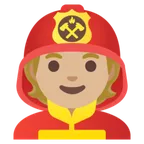 firefighter: medium-light skin tone til Google platform
