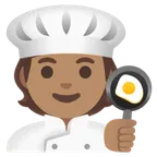 cook: medium skin tone สำหรับแพลตฟอร์ม Google