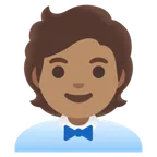 office worker: medium skin tone para la plataforma Google