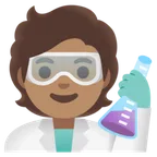 scientist: medium skin tone voor Google platform