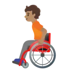 person in manual wheelchair: medium skin tone สำหรับแพลตฟอร์ม Google