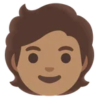 person: medium skin tone สำหรับแพลตฟอร์ม Google