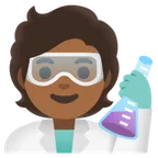 scientist: medium-dark skin tone untuk platform Google