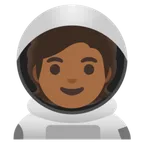 astronaut: medium-dark skin tone สำหรับแพลตฟอร์ม Google