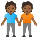 Google 플랫폼을 위한 people holding hands: medium-dark skin tone