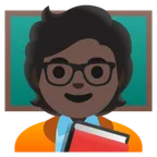 teacher: dark skin tone pour la plateforme Google