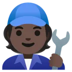 mechanic: dark skin tone สำหรับแพลตฟอร์ม Google