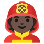 firefighter: dark skin tone สำหรับแพลตฟอร์ม Google