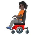 person in motorized wheelchair: dark skin tone per la piattaforma Google