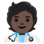 Google platformu için health worker: dark skin tone