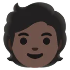 person: dark skin tone para la plataforma Google