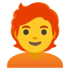 person: red hair alustalla Google
