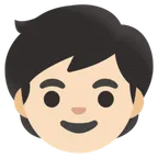 Google 플랫폼을 위한 child: light skin tone