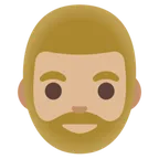 man: medium-light skin tone, beard für Google Plattform