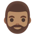 man: medium skin tone, beard لمنصة Google