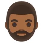 Google dla platformy man: medium-dark skin tone, beard