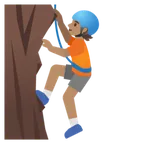 person climbing: medium skin tone pentru platforma Google