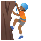 person climbing: medium-dark skin tone untuk platform Google