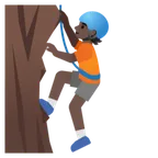 person climbing: dark skin tone per la piattaforma Google