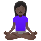 woman in lotus position: dark skin tone لمنصة Google