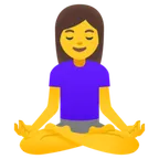 woman in lotus position for Google platform