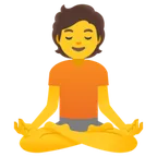 person in lotus position for Google platform