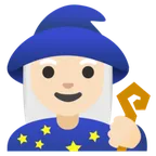 woman mage: light skin tone til Google platform