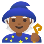 mage: medium-dark skin tone สำหรับแพลตฟอร์ม Google