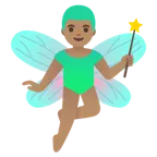 Google 平台中的 man fairy: medium skin tone