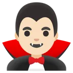 Google 플랫폼을 위한 man vampire: light skin tone