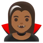 woman vampire: medium-dark skin tone für Google Plattform