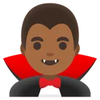 man vampire: medium-dark skin tone pentru platforma Google