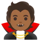 Google 플랫폼을 위한 vampire: medium-dark skin tone