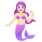 mermaid: light skin tone per la piattaforma Google