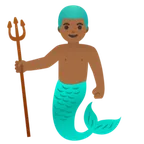 merman: medium-dark skin tone untuk platform Google