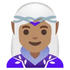 woman elf: medium skin tone per la piattaforma Google
