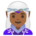 woman elf: medium-dark skin tone per la piattaforma Google