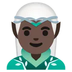 Google 플랫폼을 위한 man elf: dark skin tone