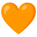 Google प्लेटफ़ॉर्म के लिए orange heart