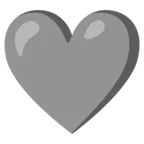 Google প্ল্যাটফর্মে জন্য grey heart