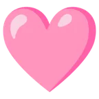 Google 平台中的 pink heart