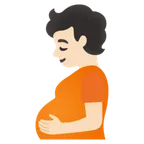 pregnant person: light skin tone untuk platform Google