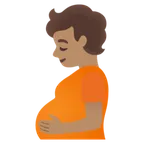 pregnant person: medium skin tone untuk platform Google